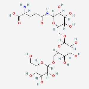 B1671916 Glycotriosyl glutamine CAS No. 83235-86-3