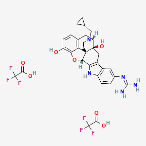 molecular formula C31H31F6N5O7 B1671984 胍基-纳曲啡二三氟乙酸盐 CAS No. 219655-57-9