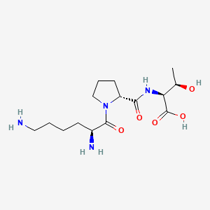 molecular formula C15H28N4O5 B1672001 赖氨酰-D-脯氨酸苏氨酸 CAS No. 117027-34-6