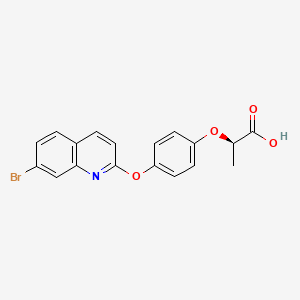 molecular formula C18H14BrNO4 B1672003 Intiquinatine CAS No. 445041-75-8