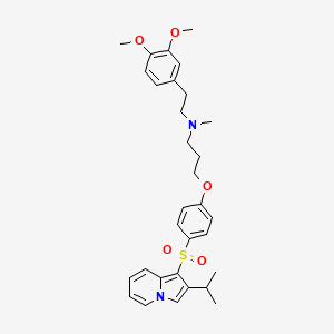 molecular formula C31H38N2O5S B1672053 Fantofarone CAS No. 114432-13-2