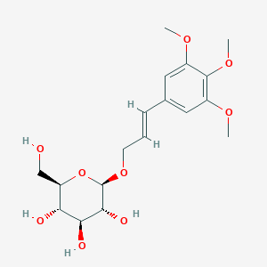 molecular formula C18H26O9 B167206 刺柏苷 CAS No. 135743-09-8