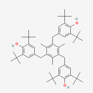molecular formula C54H78O3 B1672081 1,3,5-Trimethyl-2,4,6-tris(3,5-di-tert-butyl-4-hydroxybenzyl)benzene CAS No. 1709-70-2