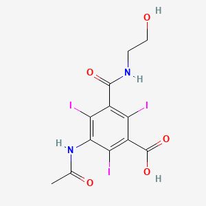 molecular formula C12H11I3N2O5 B1672093 Ioxitalamic acid CAS No. 28179-44-4