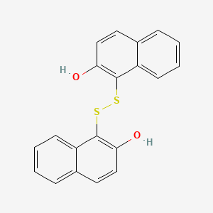 molecular formula C20H14O2S2 B1672097 双(2-羟基-1-萘基)二硫化物 CAS No. 42521-82-4
