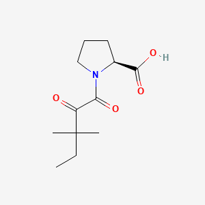molecular formula C12H19NO4 B1672109 (2S)-1-(3,3-二甲基-2-氧代戊酰)吡咯烷-2-羧酸 CAS No. 186268-78-0