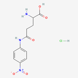 molecular formula C11H14ClN3O5 B1672110 N5-(4-Nitrophenyl)-L-glutamine hydrochloride CAS No. 67953-08-6