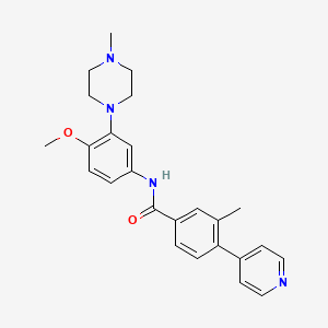molecular formula C25H28N4O2 B1672115 N-[4-甲氧基-3-(4-甲基哌嗪-1-基)苯基]-3-甲基-4-吡啶-4-基苯甲酰胺 CAS No. 148547-33-5