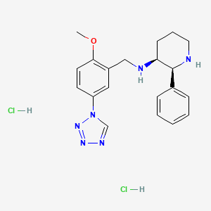 molecular formula C20H26Cl2N6O B1672122 (2-甲氧基-5-四唑-1-基苄基)(2-苯基哌啶-3-基)胺 CAS No. 168398-02-5