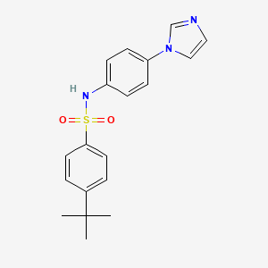 molecular formula C19H21N3O2S B1672203 叔丁苯基咪唑基苯磺酰胺 CAS No. 945526-43-2