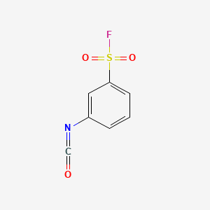 B1672226 Isocyanic acid, m-(fluorosulfonyl)phenyl ester CAS No. 402-36-8