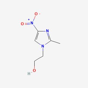 molecular formula C6H9N3O3 B1672260 2-(2-甲基-4-硝基-1H-咪唑-1-基)乙醇 CAS No. 705-19-1