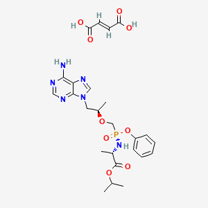 molecular formula C25H33N6O9P B1672339 替诺福韦阿拉酚胺富马酸酯 CAS No. 1422343-76-7