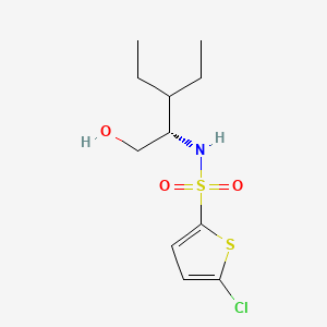 B1672343 2-Thiophenesulfonamide, 5-chloro-N-((1S)-2-ethyl-1-(hydroxymethyl)butyl)- CAS No. 443989-01-3