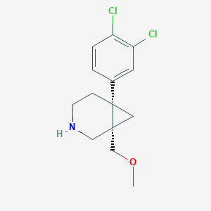B1672351 (1S,6R)-6-(3,4-Dichlorophenyl)-1-(methoxymethyl)-3-azabicyclo[4.1.0]heptane CAS No. 1013098-04-8