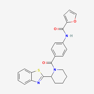 B1672354 N-(4-(2-(Benzo[d]thiazol-2-yl)piperidine-1-carbonyl)phenyl)furan-2-carboxamide CAS No. 878409-65-5
