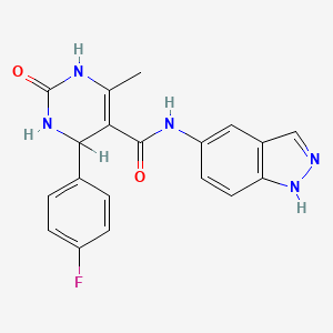 B1672363 4-(4-fluorophenyl)-N-(1H-indazol-5-yl)-6-methyl-2-oxo-1,2,3,4-tetrahydropyrimidine-5-carboxamide CAS No. 817194-38-0