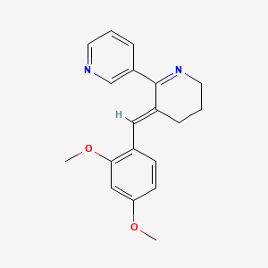 molecular formula C19H20N2O2 B1672419 3-(2,4-Dimethoxybenzylidene)anabaseine CAS No. 148372-04-7