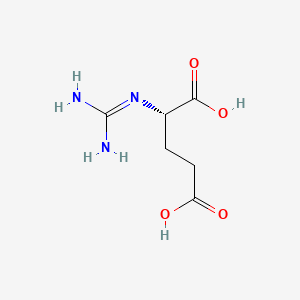 molecular formula C6H11N3O4 B1672429 α-胍基戊二酸 CAS No. 73477-53-9