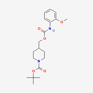 molecular formula C19H28N2O5 B1672468 叔丁基4-({[(2-甲氧苯基)氨基羰基]氧}甲基)哌啶-1-羧酸酯 CAS No. 660846-41-3