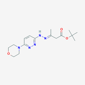 3-(2-(6-Morpholino-3-pyridazinyl)hydrazinylidene)butyric acid tert-butyl ester