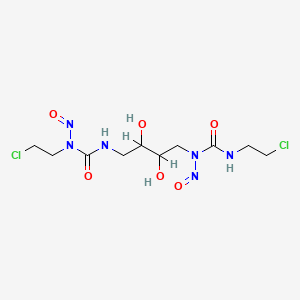 B1672557 1-(2-Chloroethyl)-3-[4-[2-chloroethylcarbamoyl(nitroso)amino]-2,3-dihydroxybutyl]-1-nitrosourea CAS No. 76123-41-6