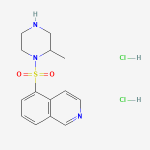 molecular formula C14H19Cl2N3O2S B1672585 1-(5-异喹啉磺酰基)-2-甲基哌嗪二盐酸盐 CAS No. 108930-17-2