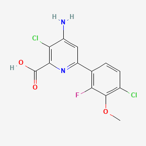 molecular formula C13H9Cl2FN2O3 B1672591 哈劳西芬 CAS No. 943832-60-8