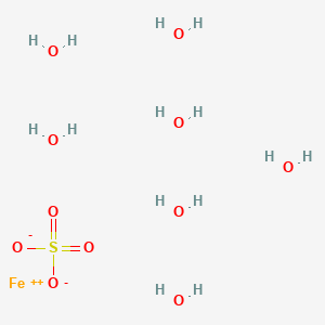 molecular formula FeH14O11S B1672605 Ferrous sulfate heptahydrate CAS No. 7782-63-0