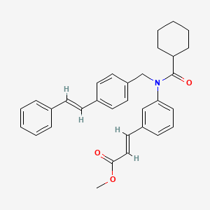 Methyl 3-(3-(N-(4-(styryl)benzyl)cyclohexanecarboxamido)phenyl)acrylate