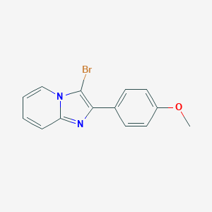 molecular formula C14H11BrN2O B167266 3-溴-2-(4-甲氧基苯基)咪唑并[1,2-a]吡啶 CAS No. 138023-17-3