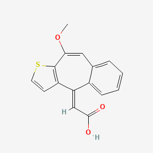 B1672700 (10-Methoxy-4H-benzo(4,5)cyclohepta(1,2-b)thien-4-ylidene)acetic acid CAS No. 128439-98-5