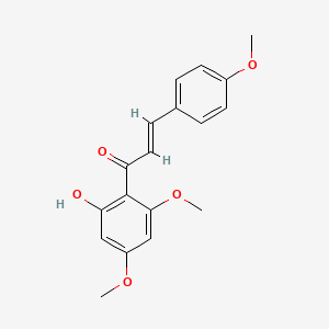 molecular formula C18H18O5 B1672759 2'-羟基-4,4',6'-三甲氧基查耳酮 CAS No. 64680-84-8