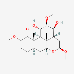 molecular formula C22H34O7 B1672811 Javanicin C CAS No. 126149-71-1