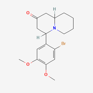 B1672813 4-(2-Bromo-4,5-dimethoxyphenyl)octahydro-2H-quinolizin-2-one CAS No. 78617-10-4