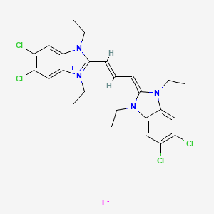 molecular formula C25H27Cl4IN4 B1672818 1,1',3,3'-四乙基-5,5',6,6'-四氯咪唑菁菁碘化物 CAS No. 3520-43-2
