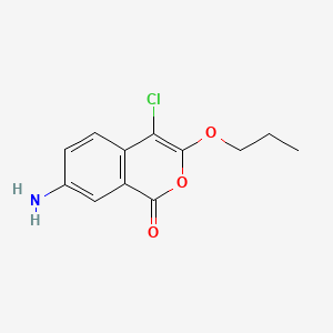 B1672823 7-Amino-4-chloro-3-propoxy-isocoumarin CAS No. 126062-19-9