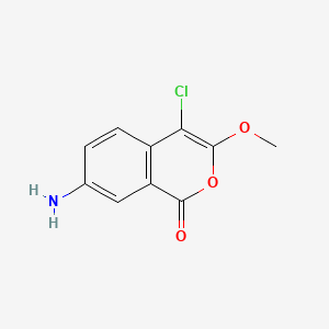 molecular formula C10H8ClNO3 B1672825 7-氨基-4-氯-3-甲氧基异香豆素 CAS No. 62252-26-0