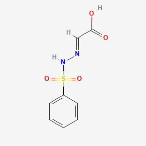 molecular formula C8H8N2O4S B1672826 Acetic acid, [(phenylsulfonyl)hydrazono]- CAS No. 19395-50-7