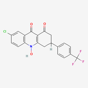 molecular formula C20H13ClF3NO3 B1672850 Floxacrine CAS No. 53966-34-0