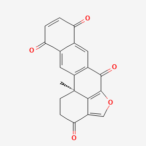 molecular formula C20H12O5 B1672917 Halenaquinone CAS No. 86690-14-4