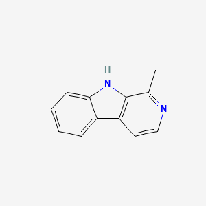 molecular formula C12H10N2 B1672943 哈曼碱 CAS No. 486-84-0