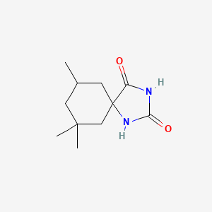 molecular formula C11H18N2O2 B1672956 7,7,9-三甲基-1,3-二氮杂-螺[4.5]癸烷-2,4-二酮 CAS No. 91216-38-5