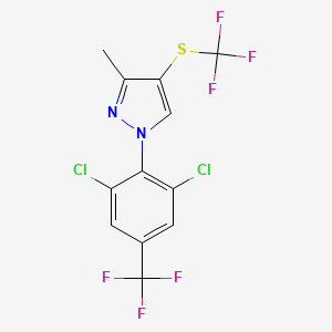 B1672962 1-[2,6-Dichloro-4-(trifluoromethyl)phenyl]-3-methyl-4-(trifluoromethylsulfanyl)pyrazole CAS No. 107738-50-1
