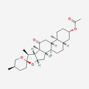 molecular formula C29H44O5 B1673032 Hecogenin acetate CAS No. 915-35-5