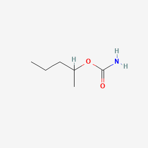 molecular formula C6H13NO2 B1673035 碳酸，1-甲基丁酯 CAS No. 541-95-7