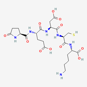 molecular formula C23H36N6O11S B1673054 pGlu-Glu-Asp-Cys-Lys CAS No. 84588-89-6