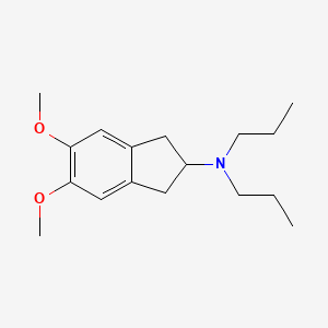molecular formula C17H27NO2 B1673088 1H-Inden-2-amine, 2,3-dihydro-5,6-dimethoxy-N,N-dipropyl- CAS No. 82668-33-5