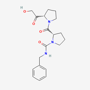 molecular formula C19H25N3O4 B1673106 (S)-N-苄基-2-((S)-2-(2-羟基乙酰)吡咯烷-1-羰基)吡咯烷-1-甲酰胺 CAS No. 162203-65-8