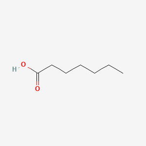 molecular formula CH3(CH2)5COOH<br>C7H14O2<br>C7H14O2 B1673119 Heptanoic acid CAS No. 111-14-8